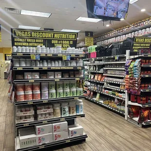 a variety of products in a store