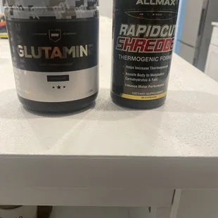 Redcon1 Glutamine and Allmax Rapid Cuts Shredded.