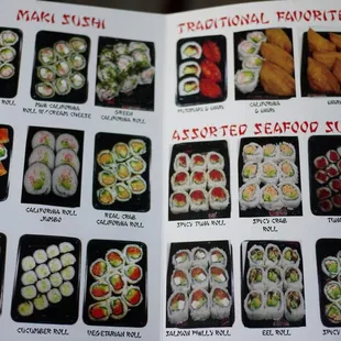 a variety of sushi