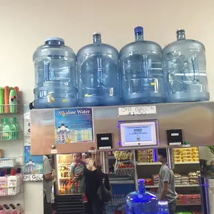 Filling up my jug with alkaline water here