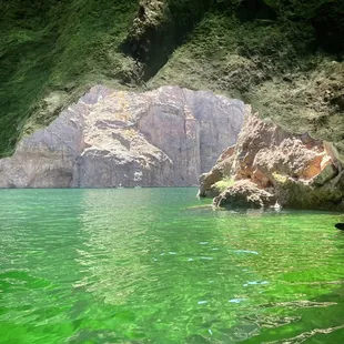 inside of emerald cave.