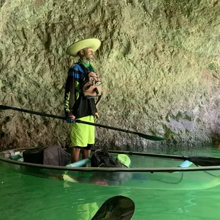 Another good picture of our guide and looking at the glow in the water