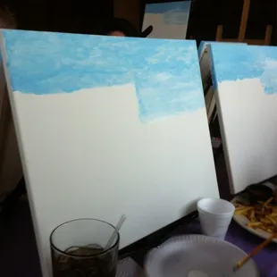 Just starting our painting.