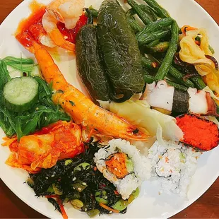 a plate of food on a table