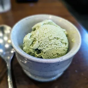 a bowl of ice cream