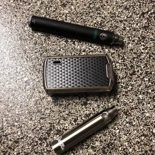 The three different batteries I used... clearly capable of getting the best hit, but I'm the wrong customer.