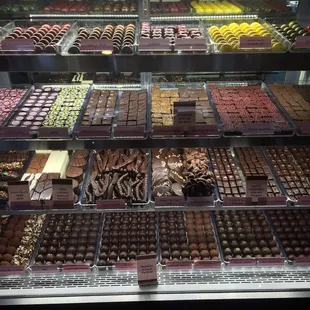 Chocolate samples. Super cool to pick your own to try