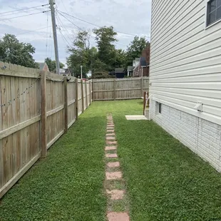 Path towards the back (where the entrance is)