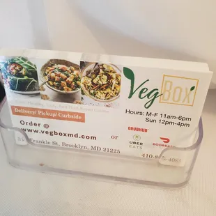 a plastic business card holder