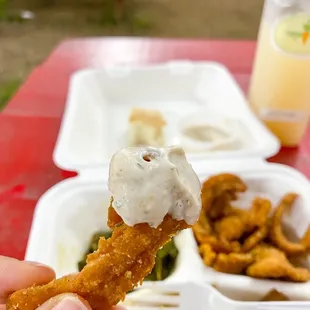 Soy Curl Fried Chicken with homemade vegan sauce
