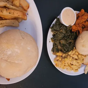 Hot chicken plate and sandwich