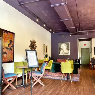 the interior of a restaurant