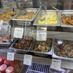 a variety of food items