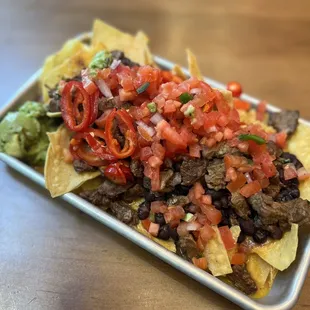 Carne Asada Fries (made into nachos)