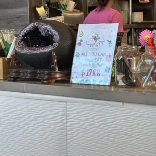 Front desk and buffet price