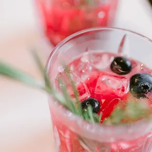 Blueberry rosemary mocktail