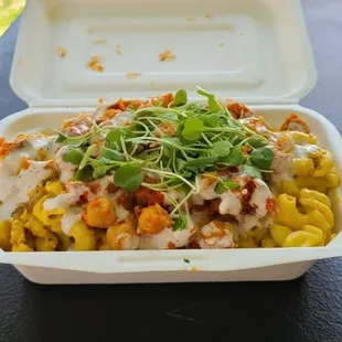 Vegan Buffalo chickpea mac
