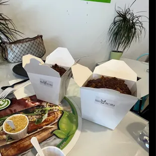 a plate of food on a table