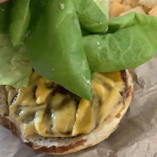 Mediterranean Falafel Cheeseburger