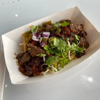 Carne Assada Chili Cheese Fries