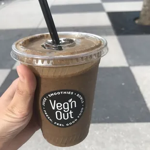 16oz choco cherry smoothie ($11)