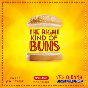 When it comes to vegorama , everything is right! Our buns are proof of it!