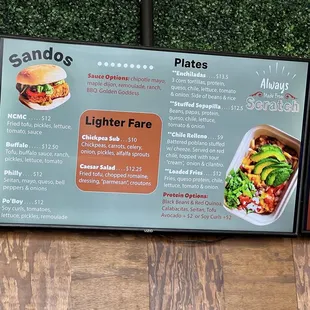 menu, burritos and wraps