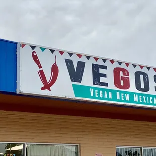 Signage from the street.