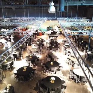 Ariel view of event space for 007 event.