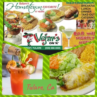 Best Chile Rellenos, tacos, sea food, burritos and the best Margaritas!