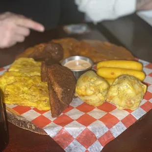 a plate of food on a table