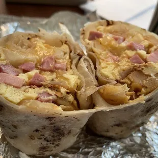 Ham Steak Breakfast Burrito! $5.49