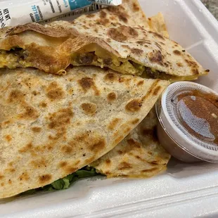 Carne asada Breakfast Quesadilla!