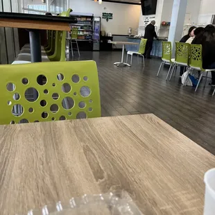 Interior and clean, bright and colorful