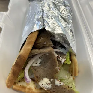 BEEF &amp; LAMB GYRO PITA $12