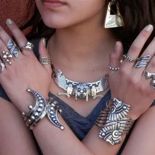 some real Aztec jewelry at Velez Galleries