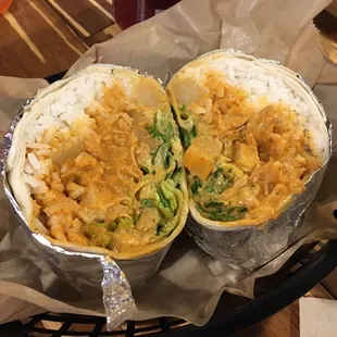 Chicken Currito (chicken curry burrito)