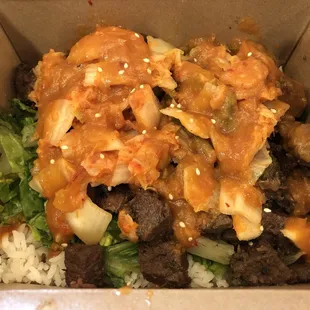Korean bbq bowl, no kicks