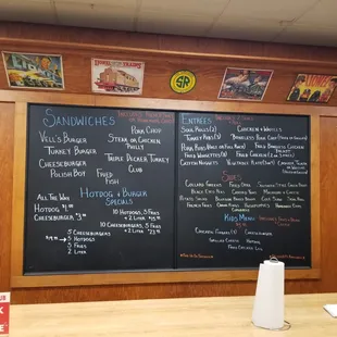 Nice hand written menu