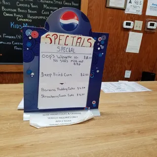 Special off the day.  You have to call or come in to see them