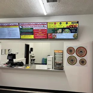 menus on the wall