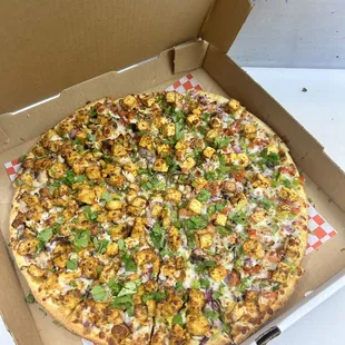 Large Half Panner Tikka Half Chicken Tikka.