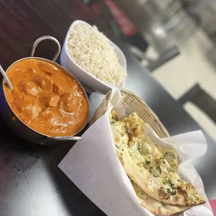 Butter Chicken Garlic Naan