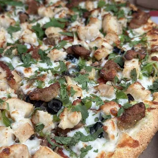 Desi pizza minus onions