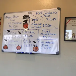 Daily specials