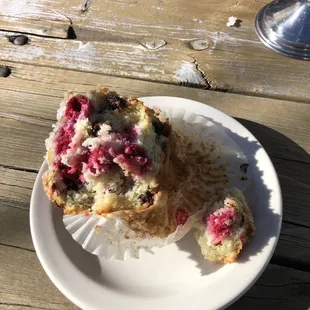 GF Raspberry chocolate chip muffin. So good!!