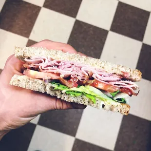 The Startline! A delicious ham sandwich with a mustard aioli.