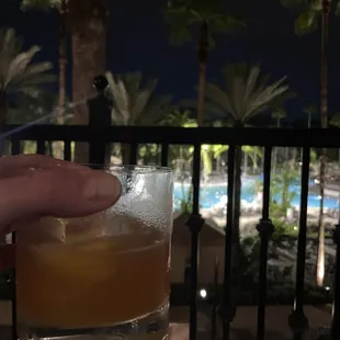 Taking my chances in a jet train, pool voew