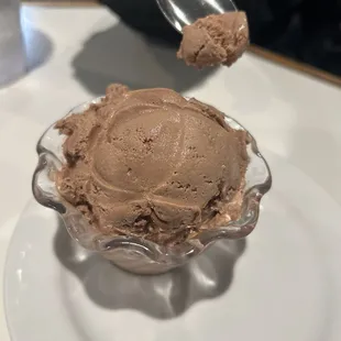 My daughter&apos;s chocolate and peanut butter ice cream and yes I took some bites very good!