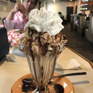 a chocolate sundae